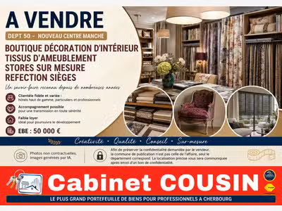 Vente boutique décoration-tissus-stores à Saint-Lô