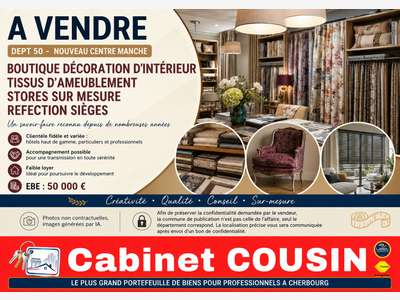 Vente boutique décoration-tissus-stores à Saint-Lô