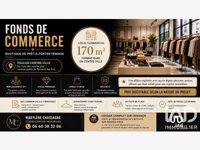Vente FDC concept store à Toulon centre