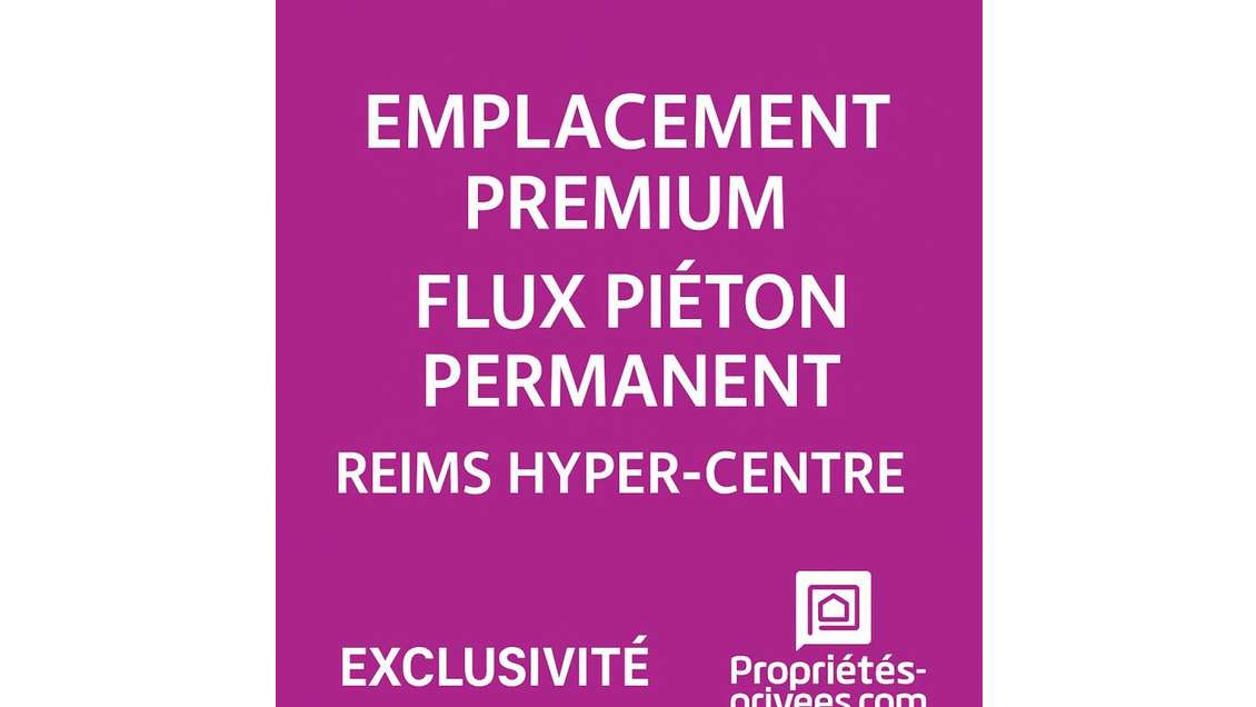 Vente fonds de commerce 200m² Reims empl premium
