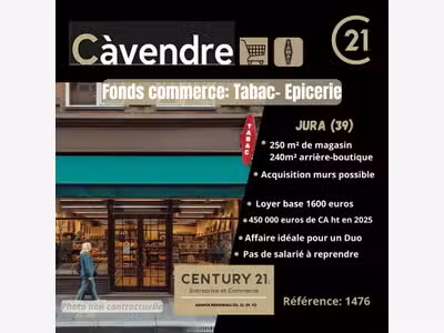 Vente supérette tabac région des lacs Jura