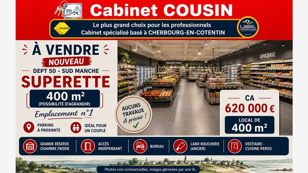 Vente FDC alimentation générale en Sud Manche