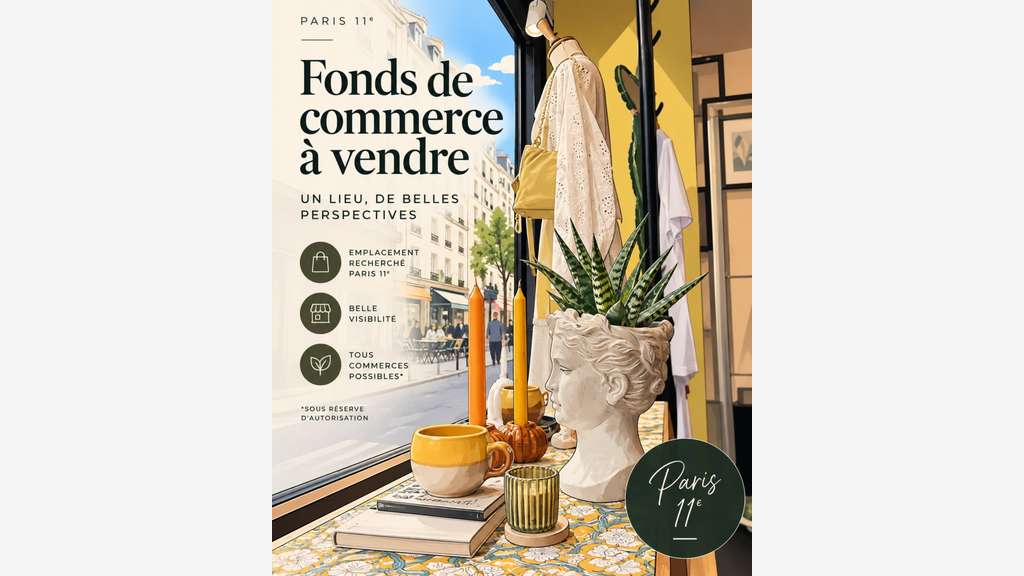 Fonds de commerce à vendre Paris 75011 Oberkampf 