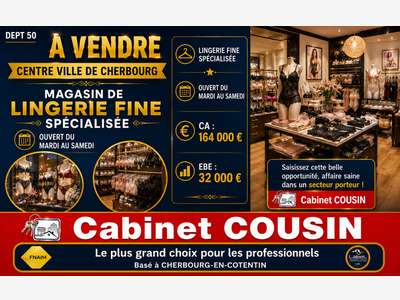 Vente FDC lingerie en centre ville de Cherbourg