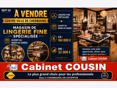 Vente FDC lingerie en centre ville de Cherbourg