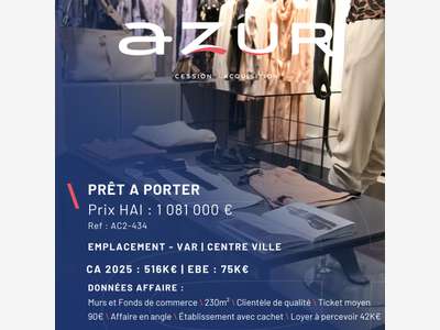 VENTE Prêt à porter murs & FDC Var