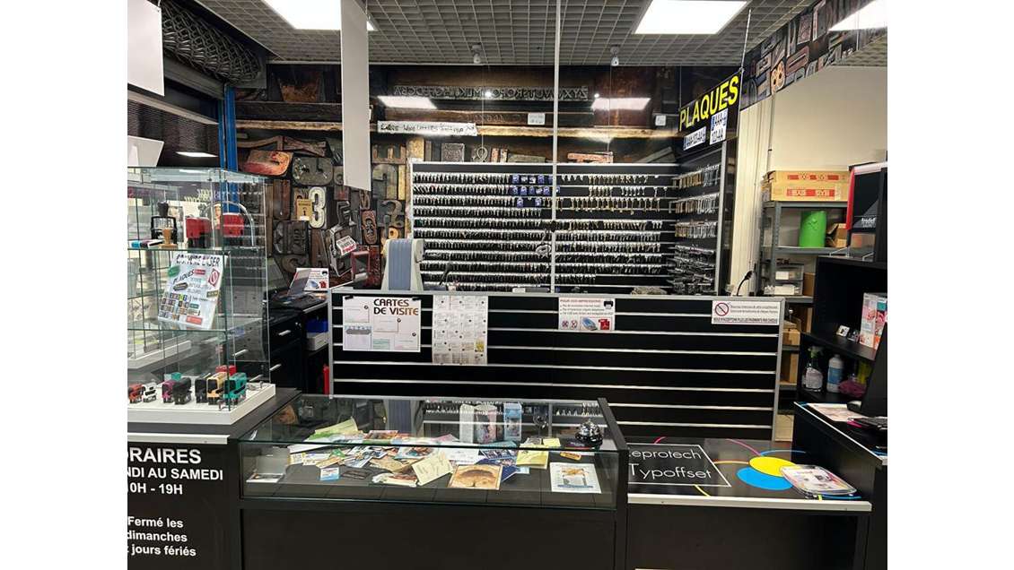 Vente imprimerie gravure clés tampons à Limoges