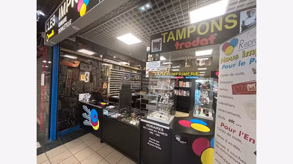 Vente imprimerie gravure clés tampons à Limoges