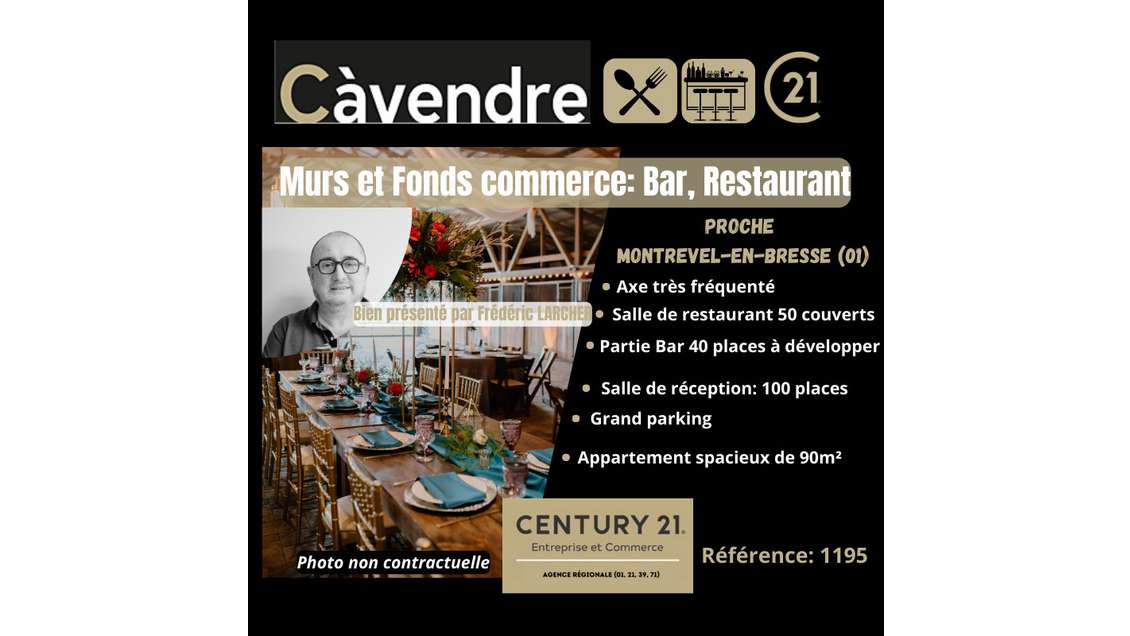 AV murs et FDC bar restaurant Montrevel en Bresse