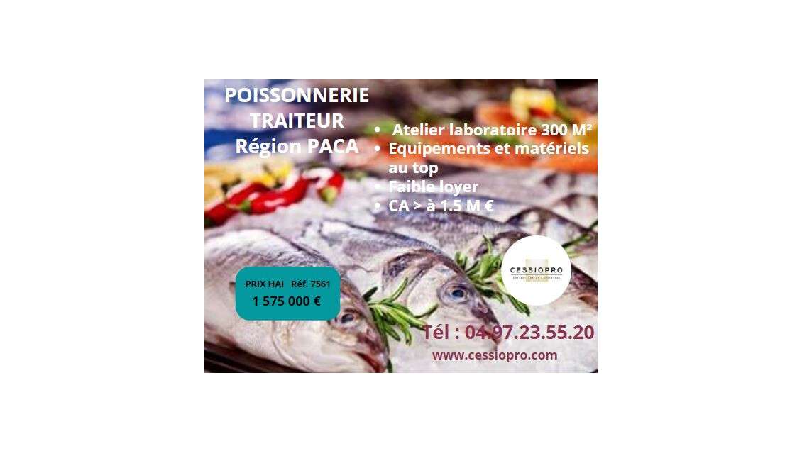 Vend poissonnerie traiteur laboratoire à Nice