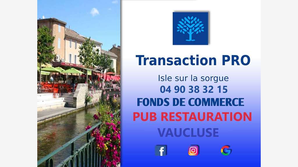 Vente pub victorien avec terrasse dans le Vaucluse