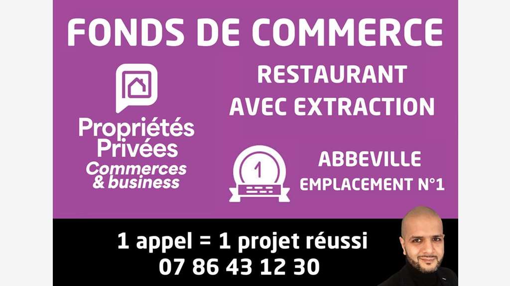 Restaurant à vendre à Abbeville hypercentre
