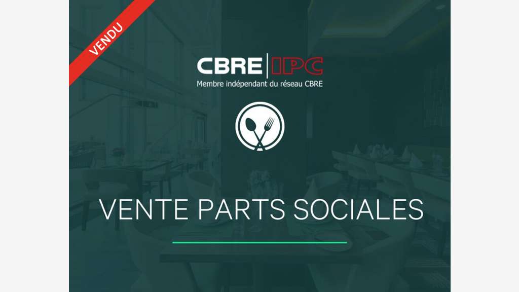Vente parts sociales restaurant à Anglet Océan