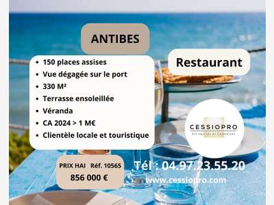 AV restaurant grande capacité d'accueil à Antibes