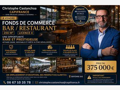 A vendre FDC bar restaurant à Bayonne