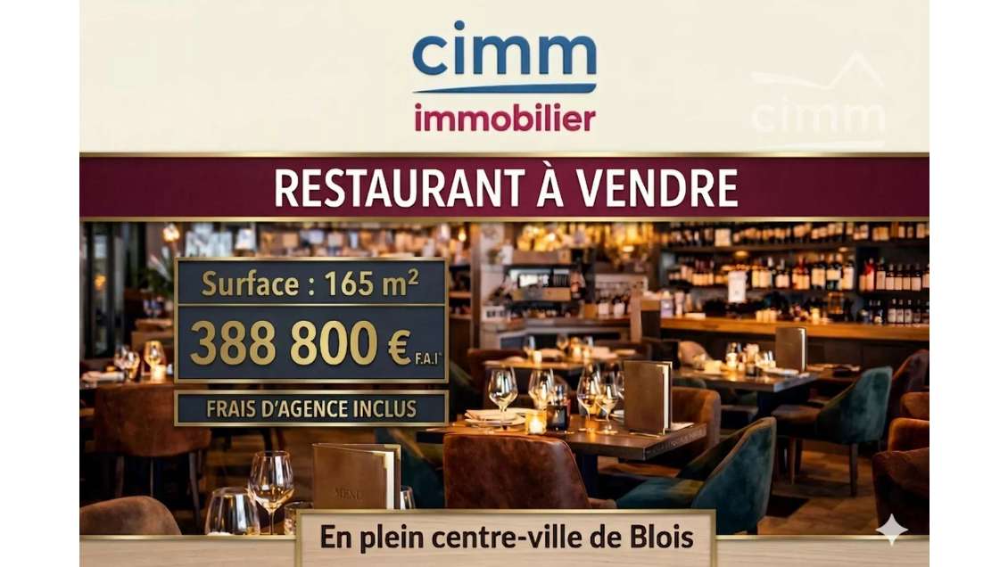Restaurant à vendre cœur historique de Blois