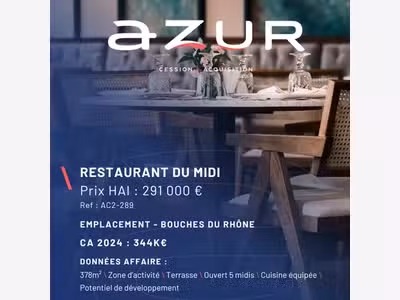 VENTE Restaurant du midi en zone d'activité