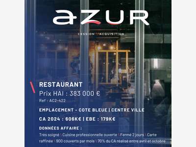 VENTE Très beau restaurant sur la Cote Bleue