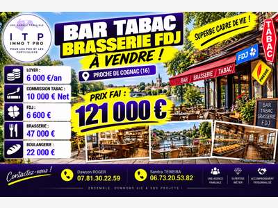 Vente superbe bar tabac FDJ brasserie en Charente
