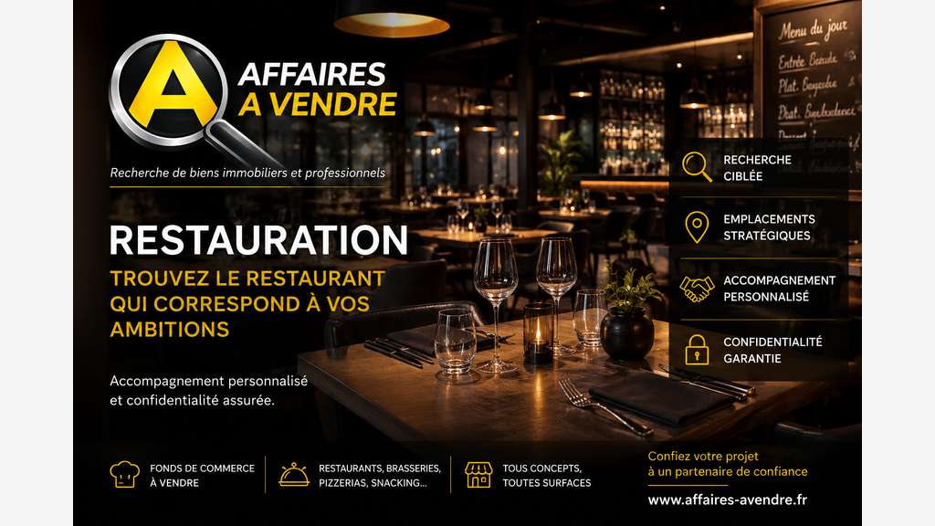 Vente restaurant 120m² en centre ville Concarneau