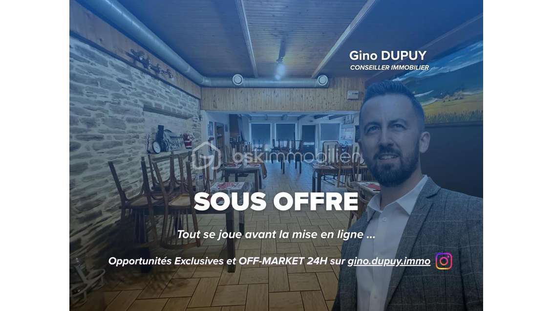 Vente FDC restaurant ouvrier centre bourg de Coray