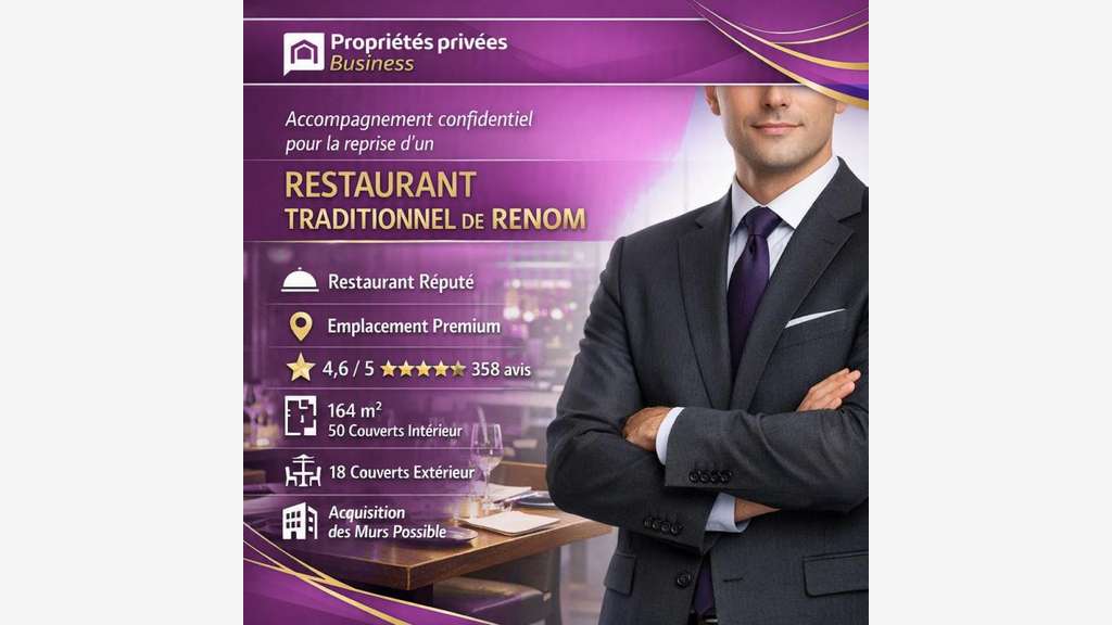 Vente restaurant sur emplacement N°1 à Grenoble 