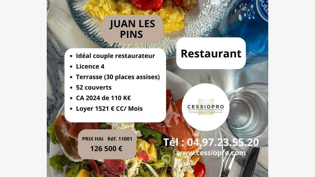 AV petit restaurant lic 4 terrasse à Juan les Pins