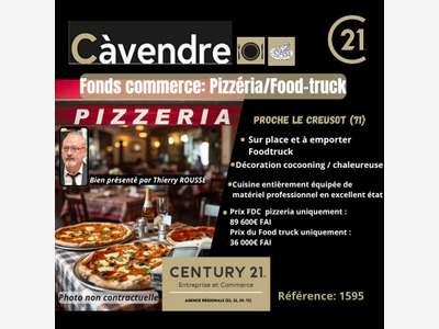 Vente FDC pizzeria et food truck proche du Creusot