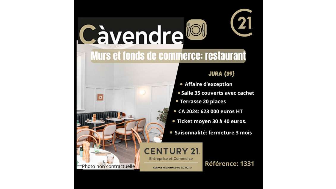 AV restaurant murs et fonds, spot touristique Jura