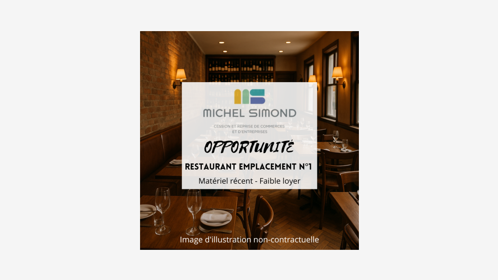 Vente restaurant emplt N°1 centre ville Morbihan