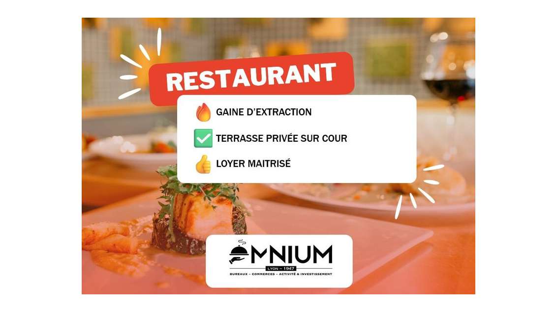 Vente restaurant à Lyon coeur Croix-Rousse