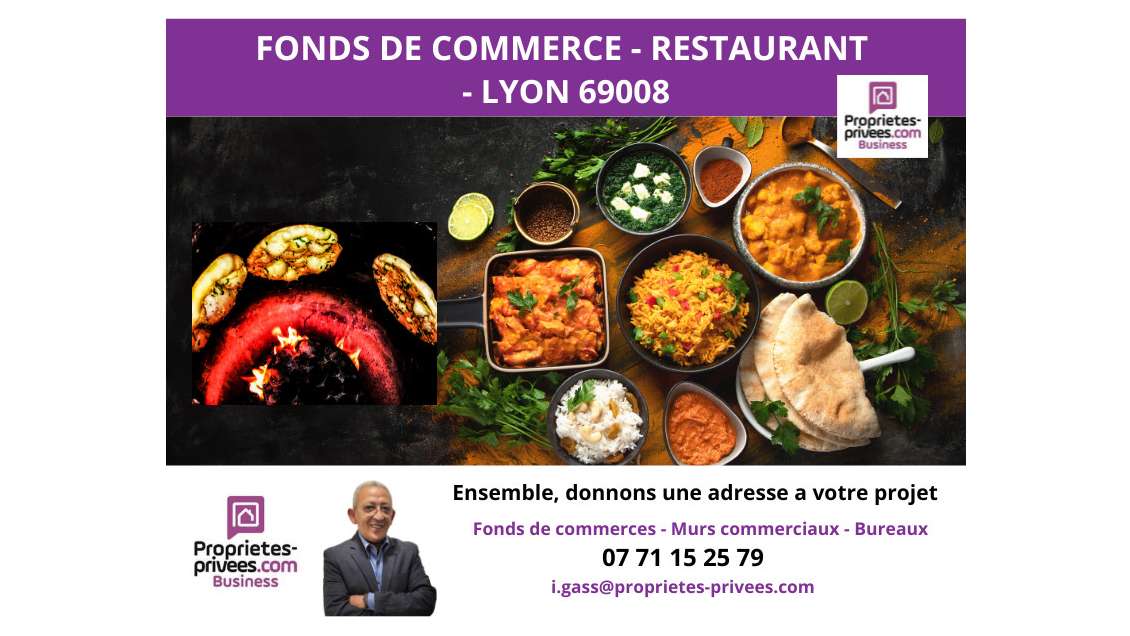 Vente restaurant de 100m² Lyon 8 empl stratégique