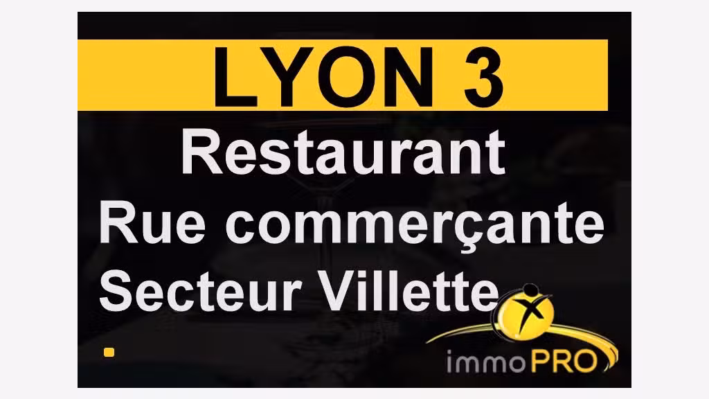 Vente restaurant bel emplacement à Lyon Villette