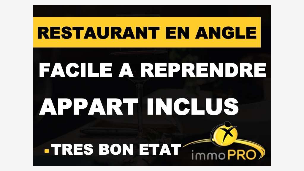 Restaurant en angle avec du caractère et beaucoup 
