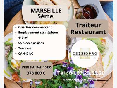 A vendre traiteur/restaurant à Marseille 13005