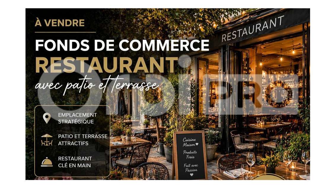 A vendre restaurant d'exception sur littoral 34