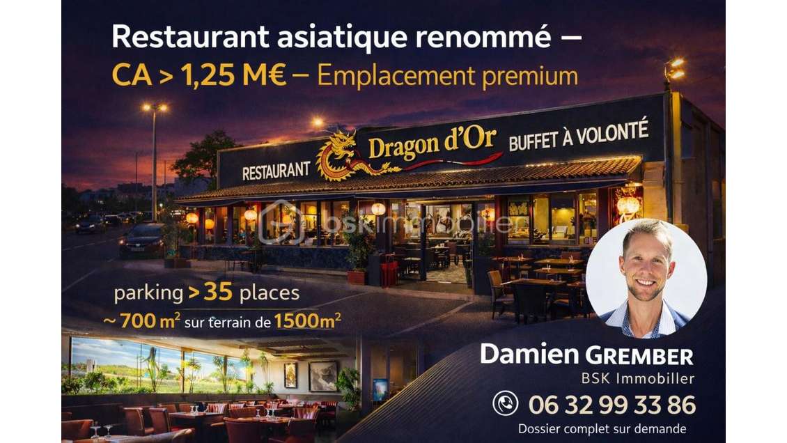 AV restaurant asiatique rentable CA > 1,25 M€ - 34