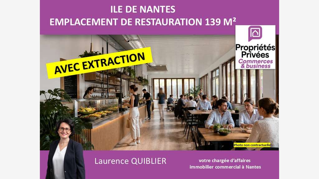 Cession restaurant 139m² empl stratégique Nantes