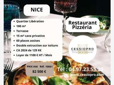 AV restaurant/pizzeria CA 129k € Nice Libération