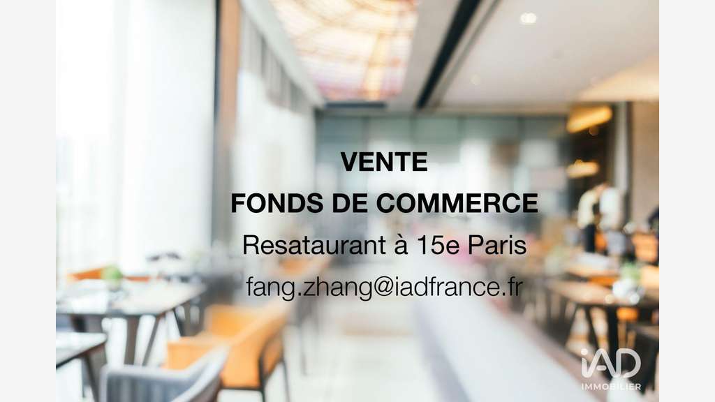 Vente restaurant très rentable à Paris 75015