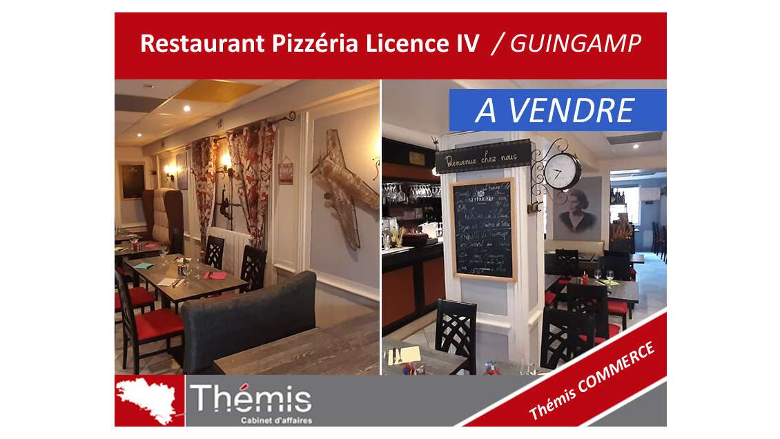 Restaurant Pizzéria Licence IV à vendre à Guingamp