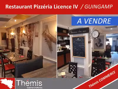 Restaurant Pizzéria Licence IV à vendre à Guingamp