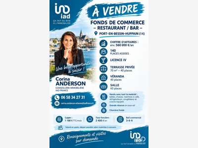 Vente restaurant bar à Port-en-Bessin-Huppain