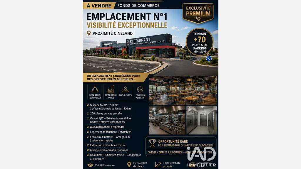 Vente restaurant empl stratégique à Saint-Brieuc