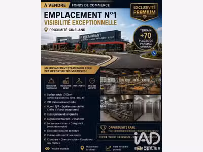 Vente restaurant empl stratégique à Saint-Brieuc