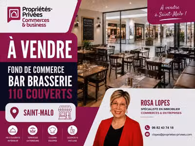Cède bar brasserie pizzeria 200m² Saint Malo 35400