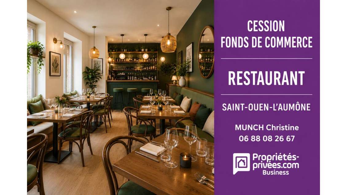 Vente restaurant coeur de ville St-Ouen-l'Aumône