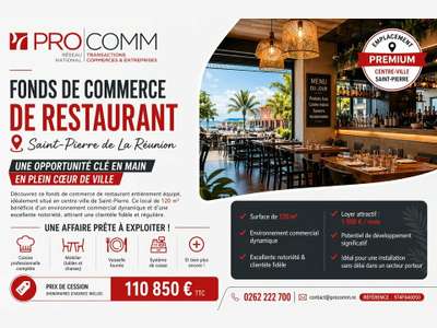 FDC restaurant à vendre à Saint-Pierre centre