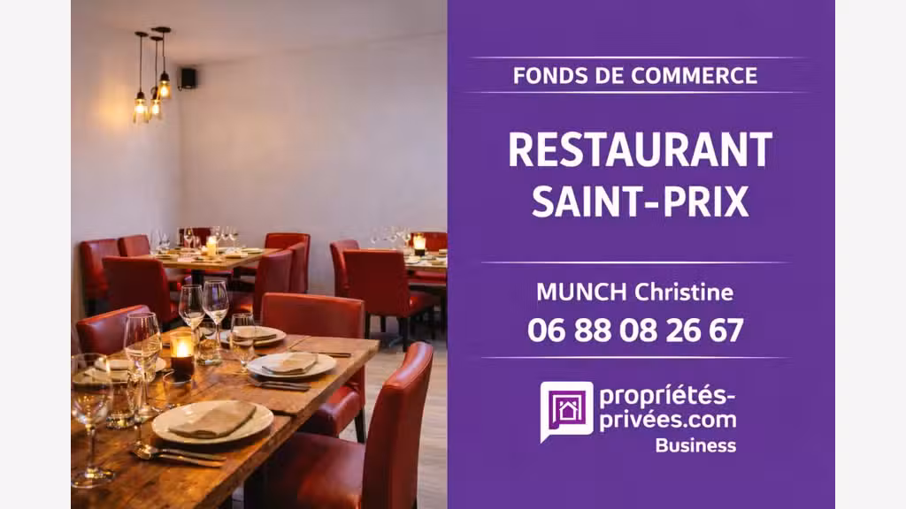 Vente restaurant 84 couverts terrasse à Saint Prix