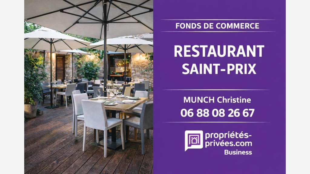 Vente restaurant 84 couverts terrasse à Saint Prix